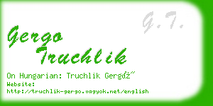 gergo truchlik business card